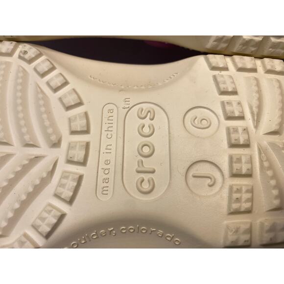 Crocs Classic Spring Break Clog Tropical Pink Teal Kids Youth Size J 6 Womens 8 - Picture 13 of 15